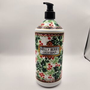 Holly Berry Dish Soap - Festive Green and Red